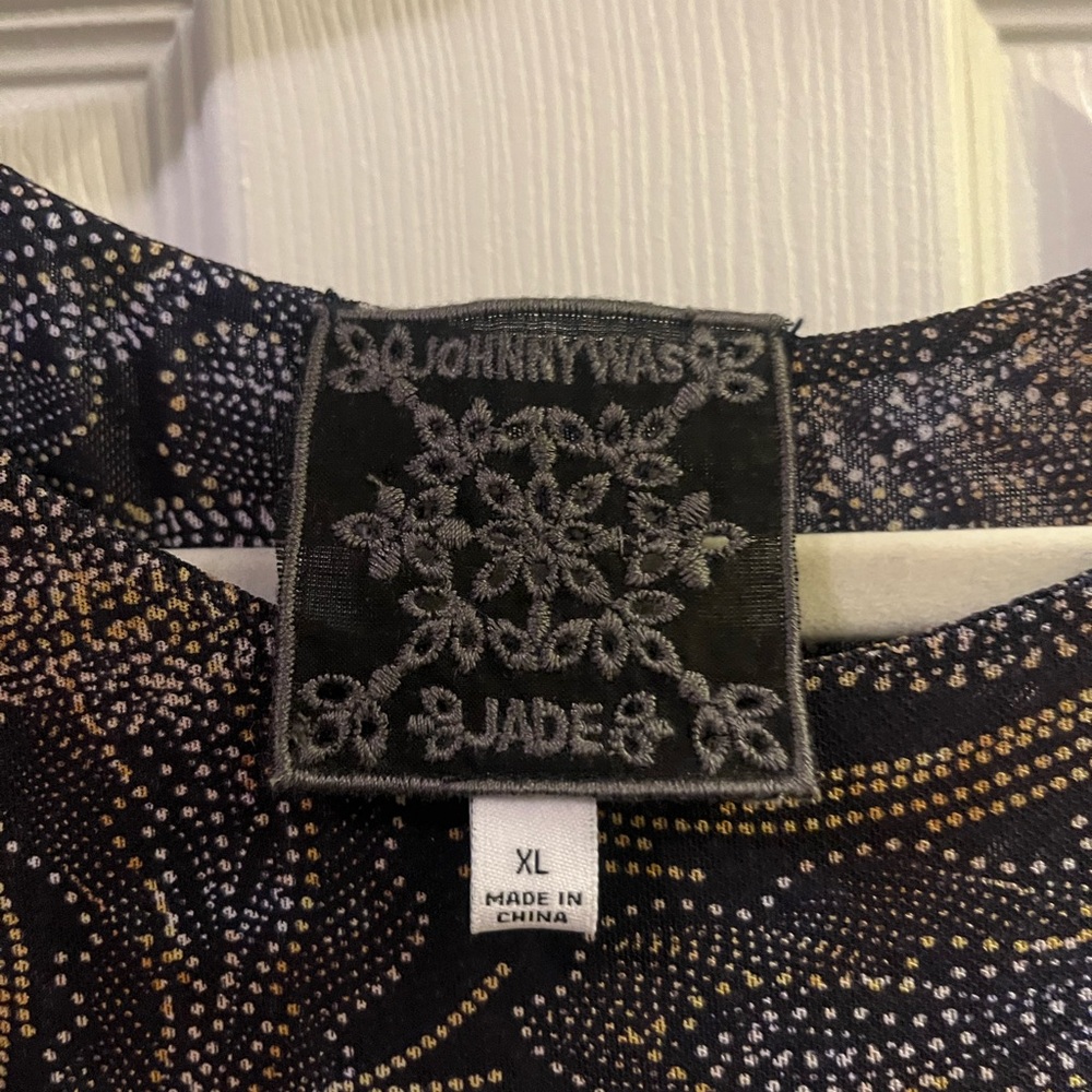 Johnny Was Dajiki Mesh Midi Dress Floral Lightweight Size XL